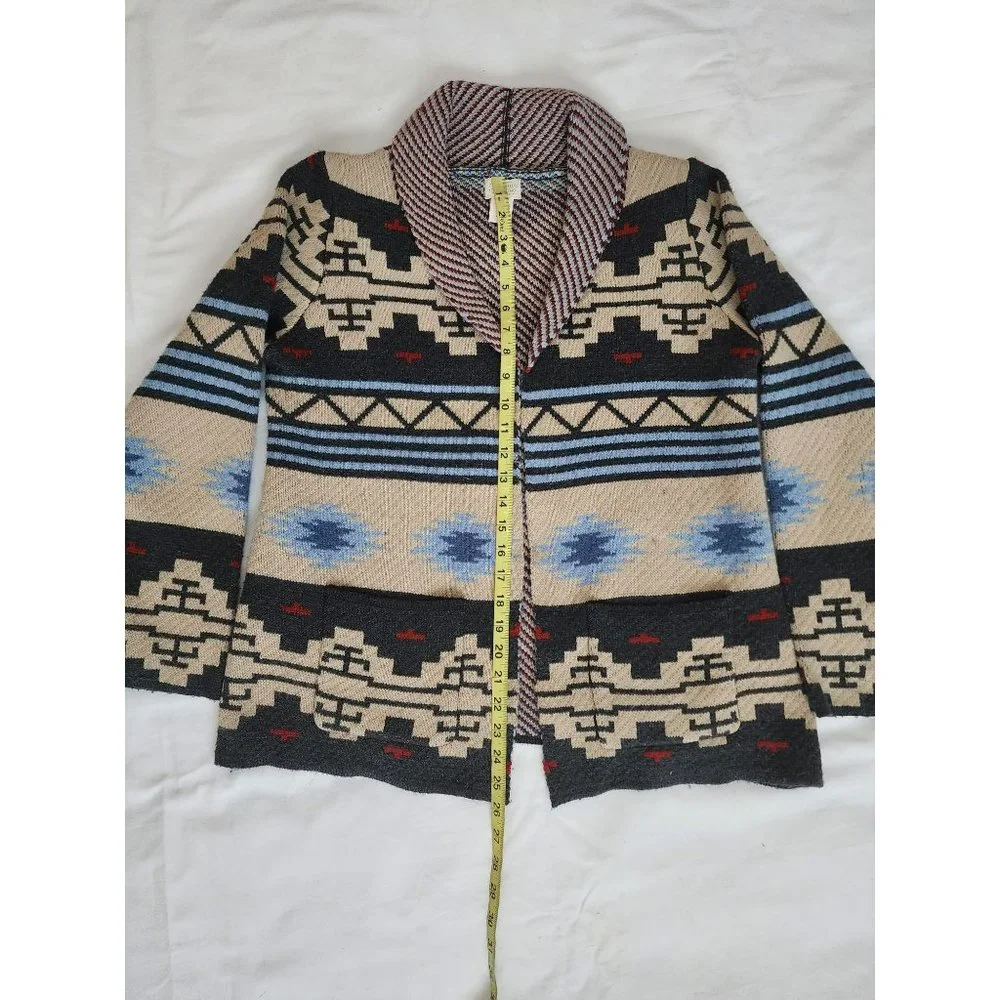 Telluride Clothing Company Women's Fair Isle Open Front Jacket Cardigan Medium - Picture 10 of 10